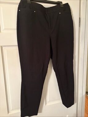 Christopher & Banks Black Ankle Ponte Trousers